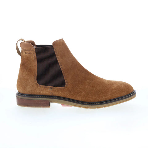 Clarks Clarkdale Hall 26162249 Mens Brown Suede Slip On Chelsea Boots
