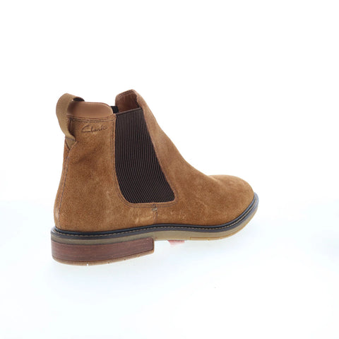 Clarks Clarkdale Hall 26162249 Mens Brown Suede Slip On Chelsea Boots