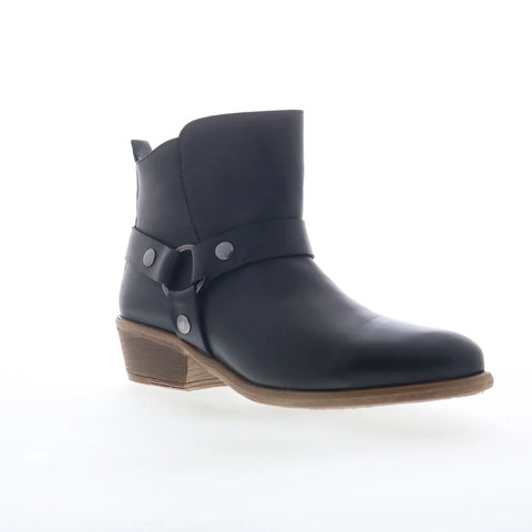 Miz Mooz Clarra Womens Black Leather Zipper Ankle & Booties Boots