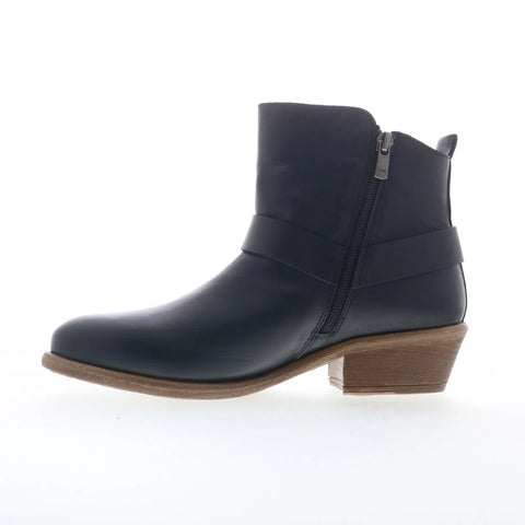 Miz Mooz Clarra Womens Black Leather Zipper Ankle & Booties Boots