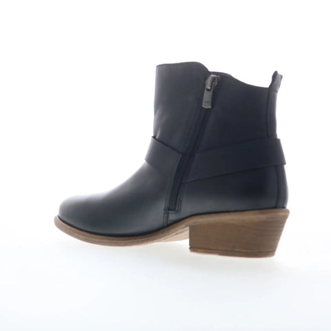 Miz Mooz Clarra Womens Black Leather Zipper Ankle & Booties Boots
