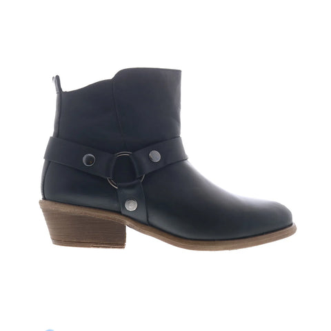 Miz Mooz Clarra Womens Black Leather Zipper Ankle & Booties Boots