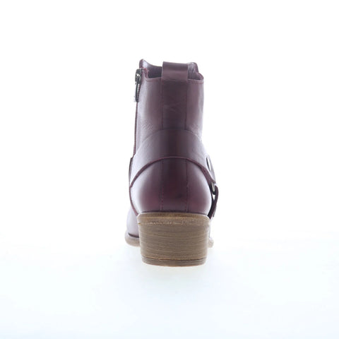 Miz Mooz Clarra Womens Red Leather Zipper Ankle & Booties Boots