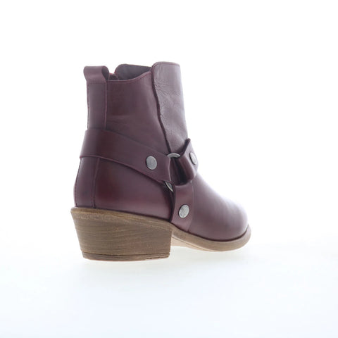 Miz Mooz Clarra Womens Red Leather Zipper Ankle & Booties Boots