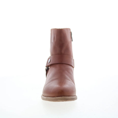 Miz Mooz Clarra Womens Brown Leather Zipper Ankle & Booties Boots