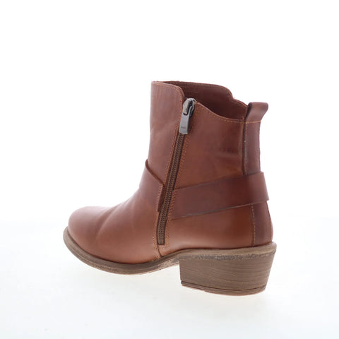 Miz Mooz Clarra Womens Brown Leather Zipper Ankle & Booties Boots