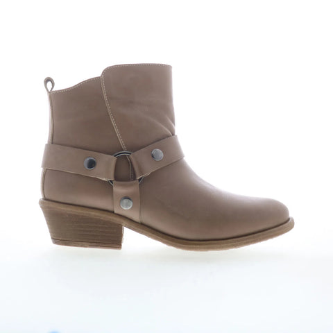 Miz Mooz Clarra Womens Gray Leather Zipper Ankle & Booties Boots