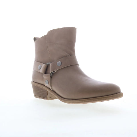 Miz Mooz Clarra Womens Gray Leather Zipper Ankle & Booties Boots