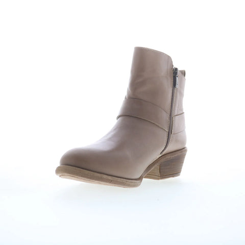 Miz Mooz Clarra Womens Gray Leather Zipper Ankle & Booties Boots