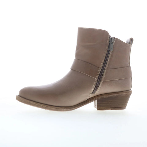 Miz Mooz Clarra Womens Gray Leather Zipper Ankle & Booties Boots