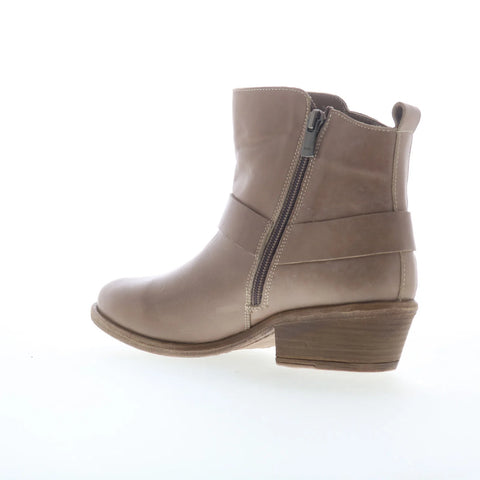 Miz Mooz Clarra Womens Gray Leather Zipper Ankle & Booties Boots