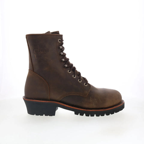 Chippewa Classic 2.0 Steel Toe Logger Mens Brown Wide Work & Safety Boots