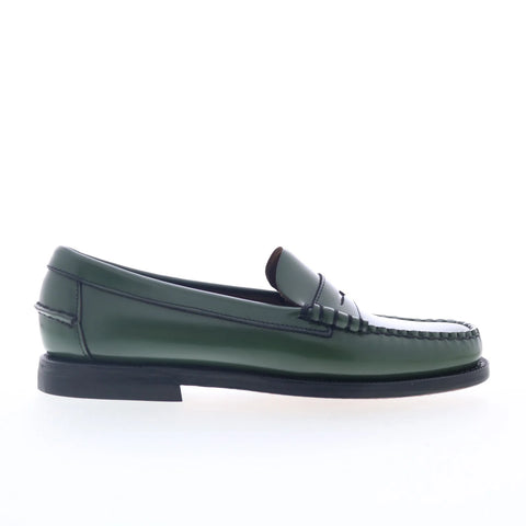 Sebago Classic Dan 7001530-A7R Womens Green Loafers & Slip Ons Penny Shoes