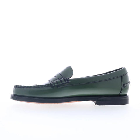 Sebago Classic Dan 7001530-A7R Womens Green Loafers & Slip Ons Penny Shoes