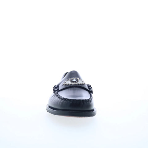 Sebago Classic Dan Eyes HTC LA Womens Black Loafers & Slip Ons Penny Shoes