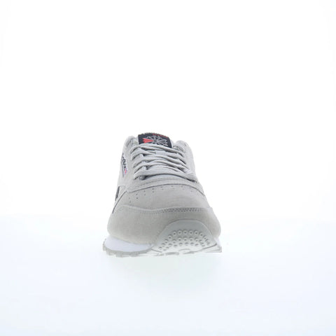 Reebok Classic Leather Mens Gray Suede Lace Up Lifestyle Sneakers Shoes