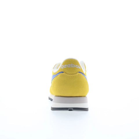 Reebok Classic Leather Mens Yellow Suede Lace Up Lifestyle Sneakers Shoes