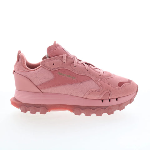Reebok Classic Leather Cardi Womens Pink Suede Lifestyle Sneakers Shoes