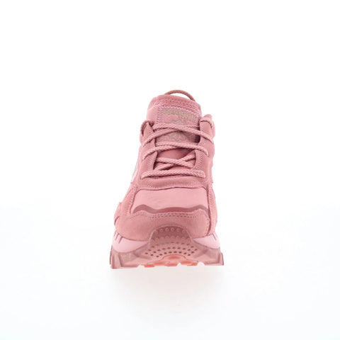 Reebok Classic Leather Cardi Womens Pink Suede Lifestyle Sneakers Shoes