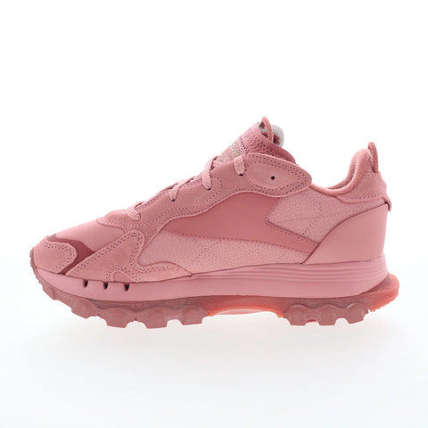 Reebok Classic Leather Cardi Womens Pink Suede Lifestyle Sneakers Shoes