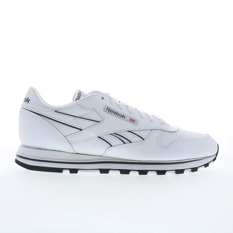 Reebok Classic Leather Clip V2 Mens White Leather Lifestyle Sneakers Shoes