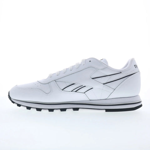 Reebok Classic Leather Clip V2 Mens White Leather Lifestyle Sneakers Shoes
