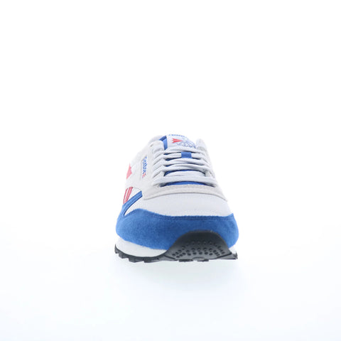 Reebok Classic Leather Mens White Suede Lace Up Lifestyle Sneakers Shoes