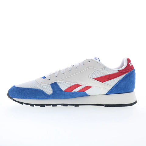 Reebok Classic Leather Mens White Suede Lace Up Lifestyle Sneakers Shoes