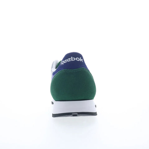 Reebok Classic Leather Mens Green Suede Lace Up Lifestyle Sneakers Shoes