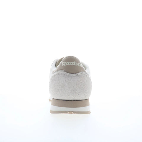 Reebok Classic Leather Mens Beige Suede Lace Up Lifestyle Sneakers Shoes