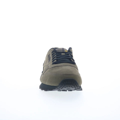 Reebok Classic Leather Mens Green Suede Lace Up Lifestyle Sneakers Shoes