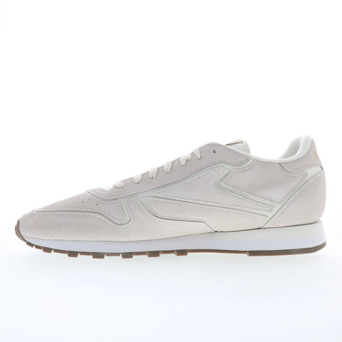 Reebok Classic Leather Mens Gray Suede Lace Up Lifestyle Sneakers Shoes