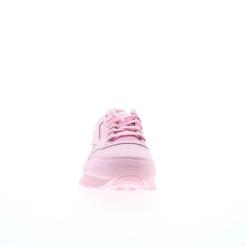 Reebok Classic Leather Junior Mens Pink Leather Lifestyle Sneakers Shoes
