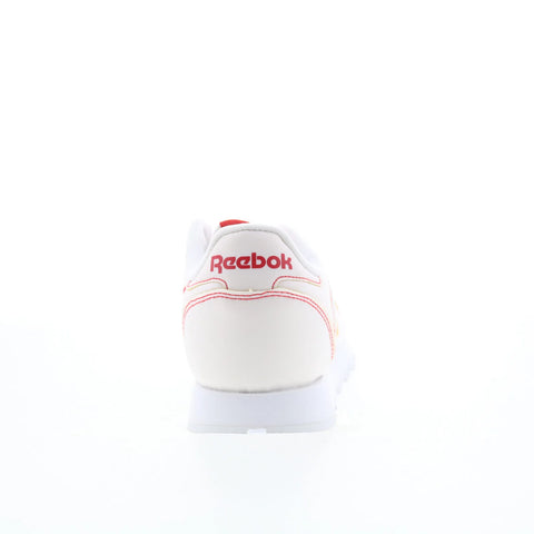 Reebok Classic Leather K Mens White Canvas Lifestyle Sneakers Shoes