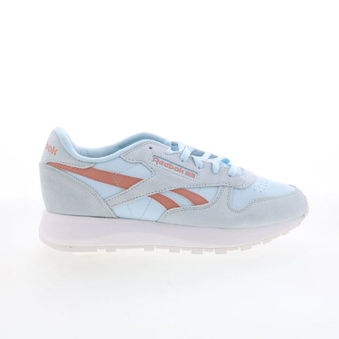 Reebok Classic Leather SP Womens Blue Leather Lifestyle Sneakers Shoes