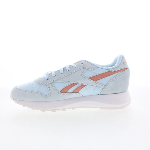 Reebok Classic Leather SP Womens Blue Leather Lifestyle Sneakers Shoes