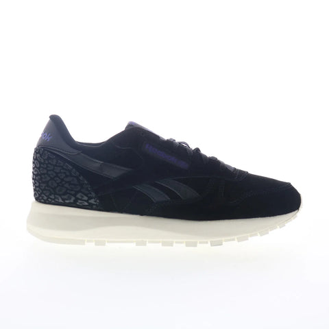 Reebok Classic Leather SP Womens Black Suede Lifestyle Sneakers Shoes