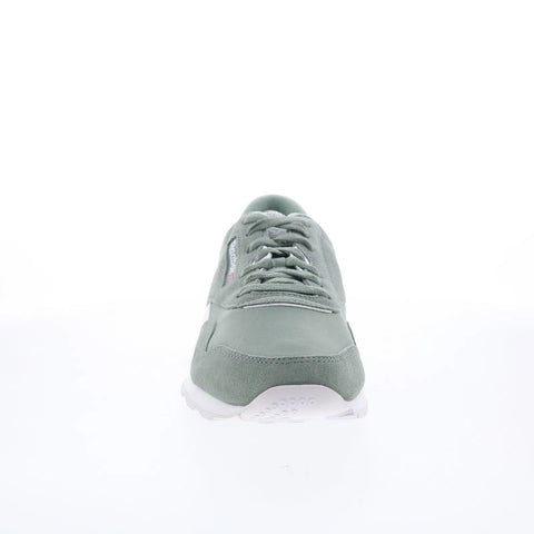 Reebok Classic Nylon Mens Green Suede Lace Up Lifestyle Sneakers Shoes