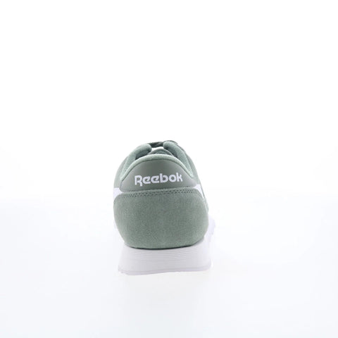 Reebok Classic Nylon Mens Green Suede Lace Up Lifestyle Sneakers Shoes