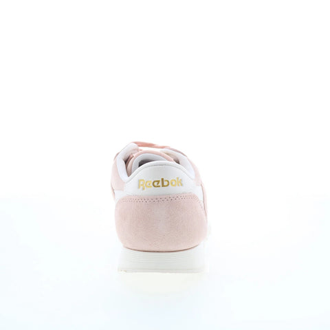 Reebok Classic Nylon Womens Pink Suede Lace Up Lifestyle Sneakers Shoes