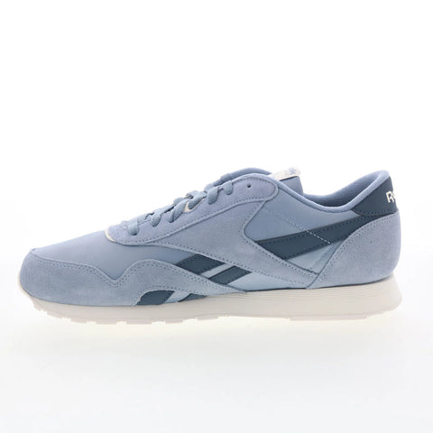 Reebok Classic Nylon Mens Blue Suede Lace Up Lifestyle Sneakers Shoes