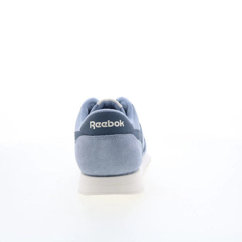 Reebok Classic Nylon Mens Blue Suede Lace Up Lifestyle Sneakers Shoes