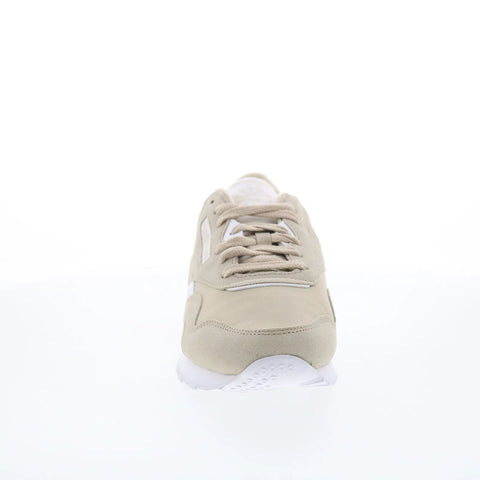 Reebok Classic Nylon Womens Beige Suede Lace Up Lifestyle Sneakers Shoes