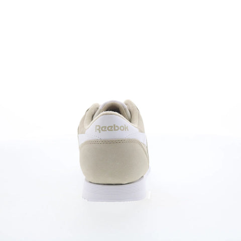 Reebok Classic Nylon Womens Beige Suede Lace Up Lifestyle Sneakers Shoes