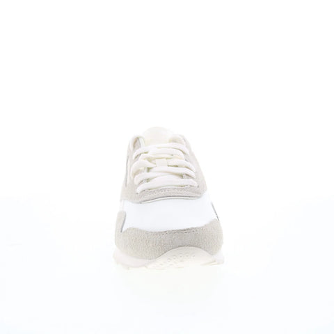 Reebok Classic Nylon Womens White Suede Lace Up Lifestyle Sneakers Shoes