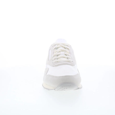 Reebok Classic Nylon Mens White Suede Lace Up Lifestyle Sneakers Shoes