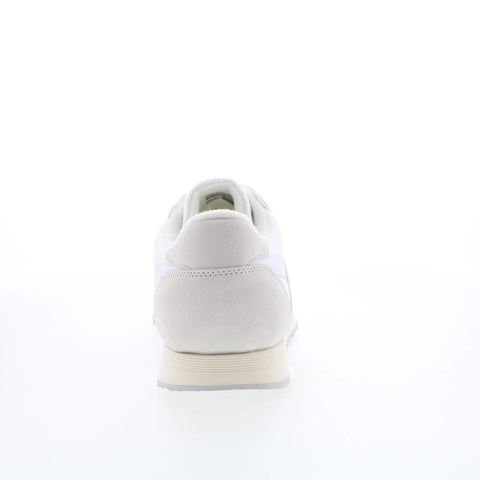Reebok Classic Nylon Mens White Suede Lace Up Lifestyle Sneakers Shoes