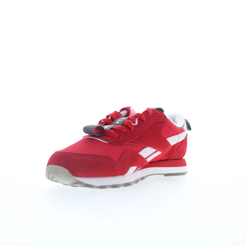 Reebok Classic Nylon Mens Red Suede Lace Up Lifestyle Sneakers Shoes