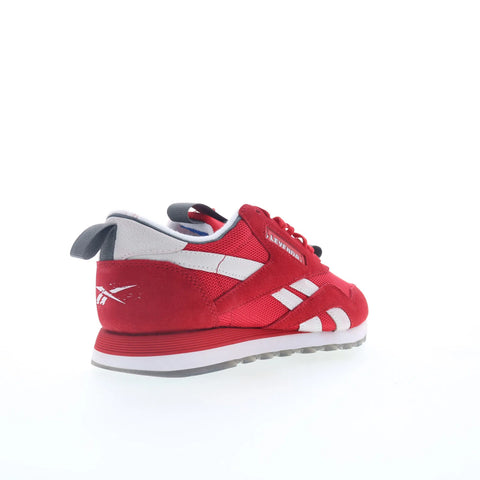 Reebok Classic Nylon Mens Red Suede Lace Up Lifestyle Sneakers Shoes
