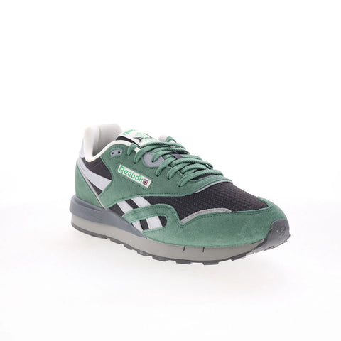 Reebok Classic Nylon 89 Mens Green Suede Lace Up Lifestyle Sneakers Shoes